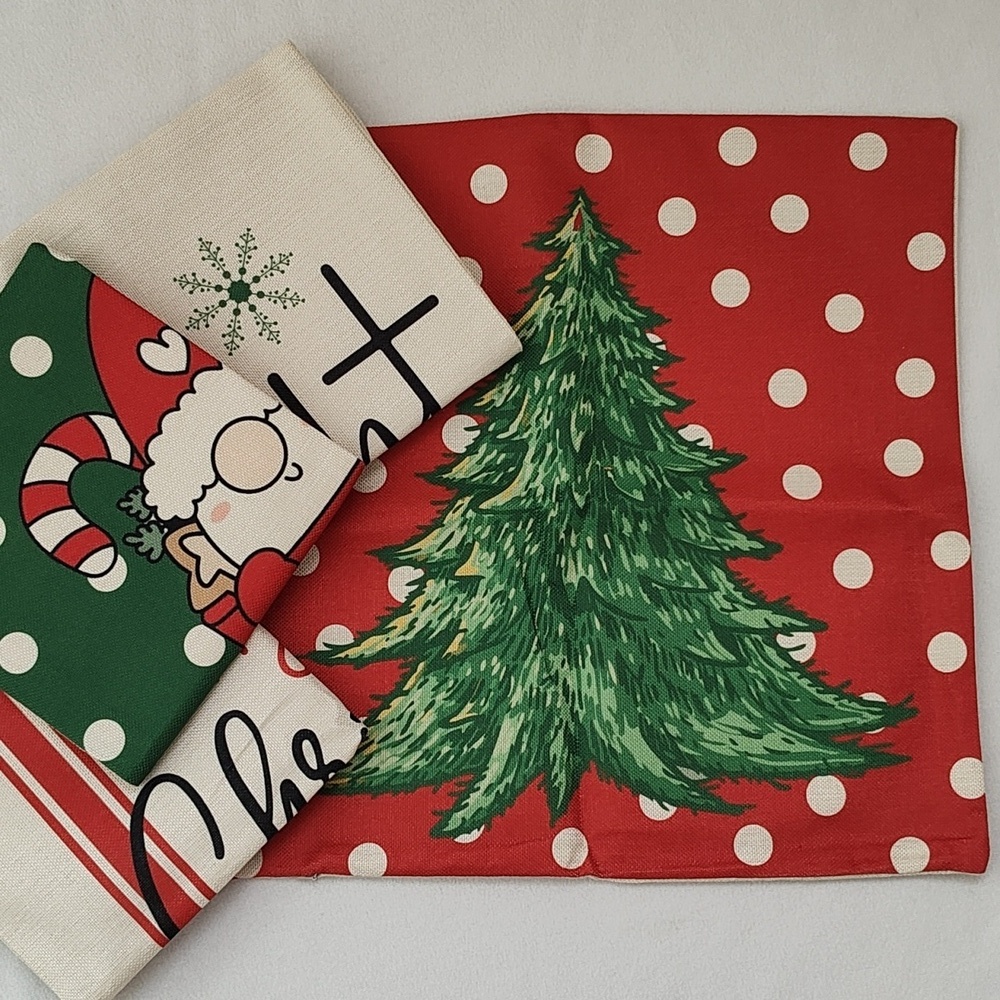 New Christmas Accent Pillow Case SET of 4